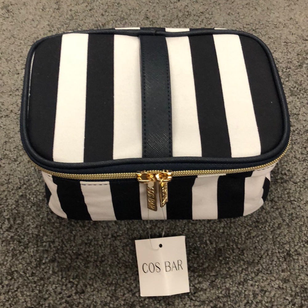 COPY - Cosbar Navy and White Cosmetic pouch